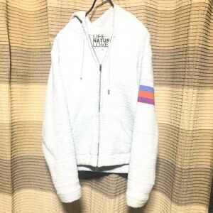 Free City Zip-Up Hoodie with Striped Sleeve - S